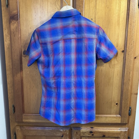 DIXXON Women's M Flannel Shirt Button Up Plaid Havana Bambo Blend Casual Western - Picture 7 of 10